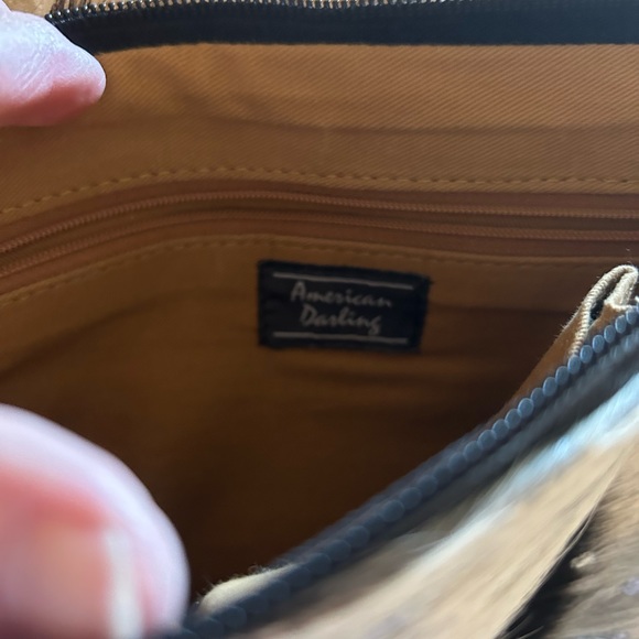 👀 HUGE SALE! AMERICAN DARLING METALLIC COWHIDE ADJUSTABLE CROSSBODY BAG 11” X 8” - Picture 12 of 14